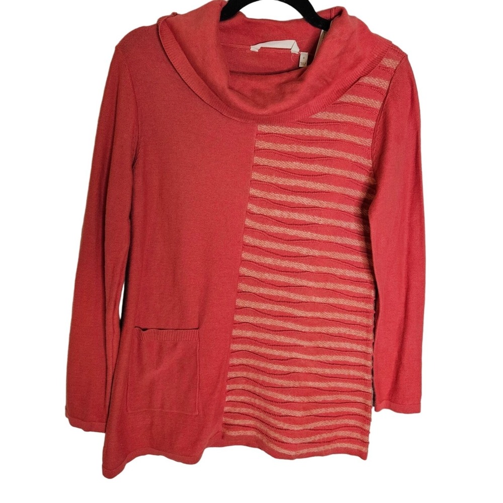 Soft Surroundings Woman Size S Lyrical Sweater Rose NWT Long sleeve Cowl Neck